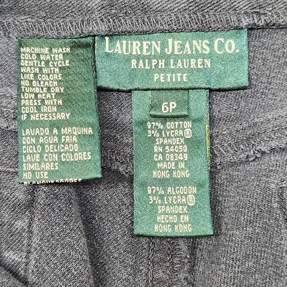 Ralph Lauren Boot Cut Jeans Charcoal Gray, Size 6 Petite - Picture 10 of 13